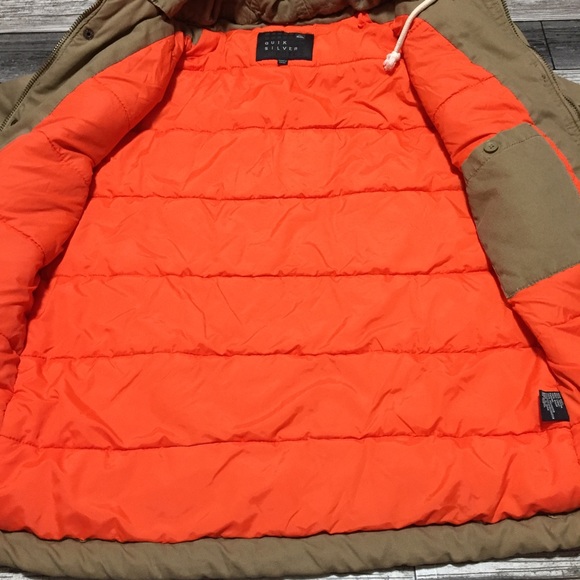 Quiksilver Canvas Hooded Jacket Men’s M Beige Tan Lined Full Zip Utility - Picture 7 of 11